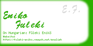 eniko fuleki business card